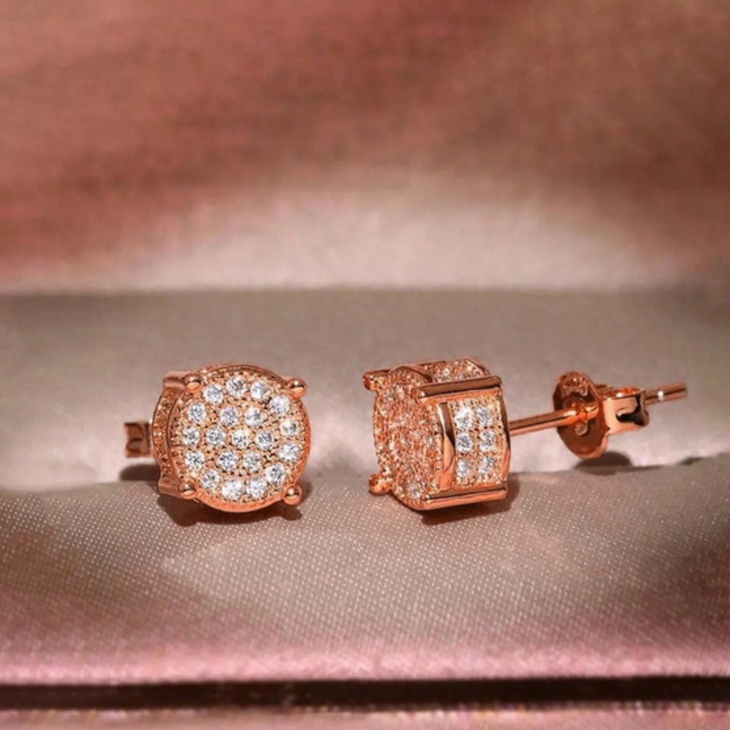 2ct Diamond 14k Pink Rose Gold Stud Earrings Womens Studs Style Jewelry 2 Ct 14